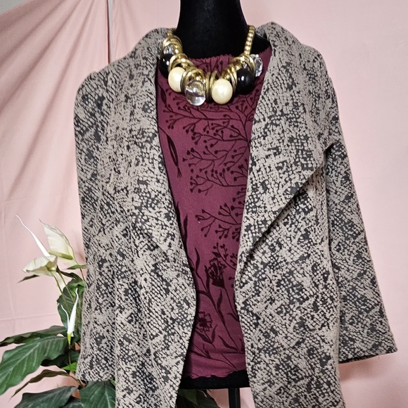 Calvin KLEIN Black And Gray Soft Jacket Size Large - Picture 11 of 12